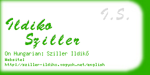 ildiko sziller business card