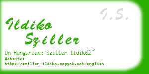 ildiko sziller business card